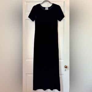 Laura Ashley Velvet Vintage Short Sleeve Maxi Dress, size S